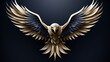 A dynamic logo icon depicting a soaring eagle in mid-flight.