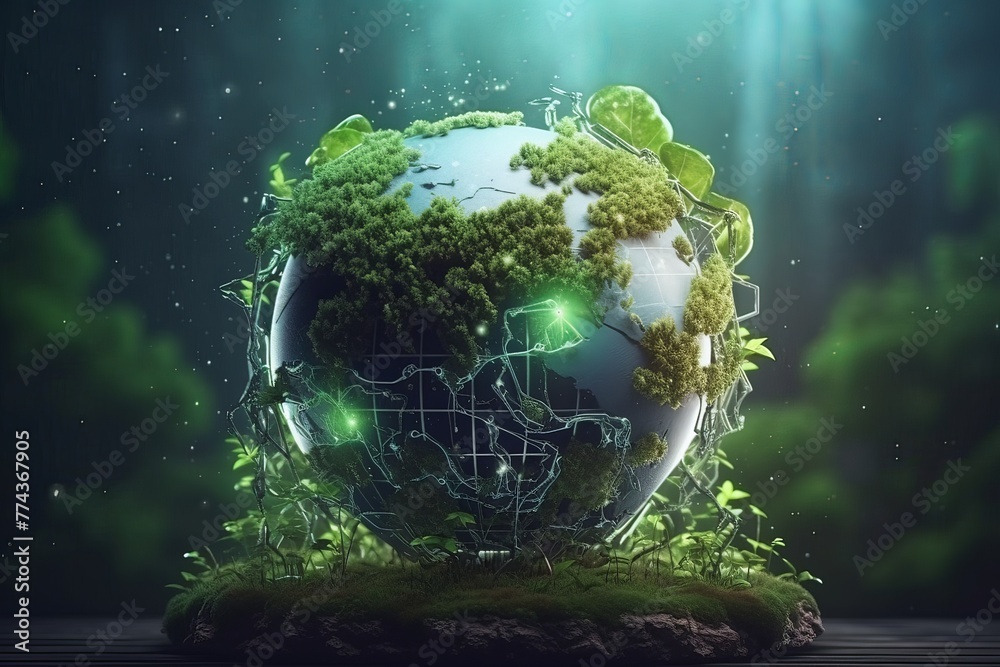 The concept of integrating AI technology for sustainability and greener ...
