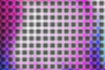 Macro pattern of LED screen with glowing round pixels