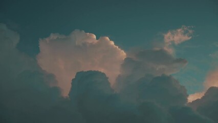 timelapse close up of clouds at sunset
