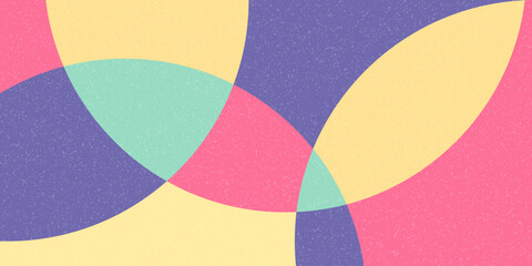 Poster - Abstract geometricBackground with texture. Parts of circle simple modern illustration. Bright background for banner, poster, social media design