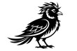  silhouette image,Hendrix bird,vector illustration,white background 