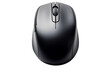 © Rehan - A sleek black computer mouse resting on a pristine white background