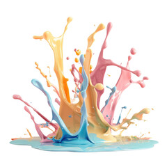 Poster - A splash of paint on a transparent backdrop