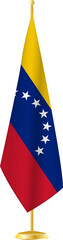 Wall Mural - Venezuela flag on a flag stand.