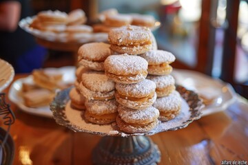 Sweet Uruguayan treat made of dulce de leche and cornstarch called alfajores