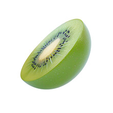 Kiwi Icon 3d Rendering. Isolated On Transparent Background