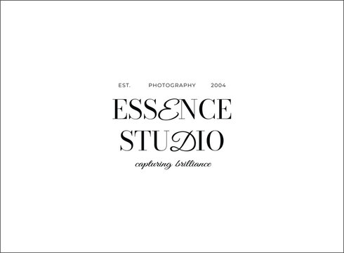 Minimal and Aesthetic typography logo template for company and beauty business