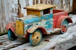 Vintage wooden toy car