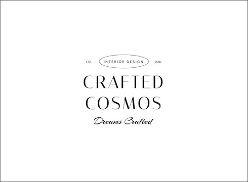 Minimal and Aesthetic typography logo template for company and beauty business
