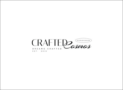 Minimal and Aesthetic typography logo template for company and beauty business