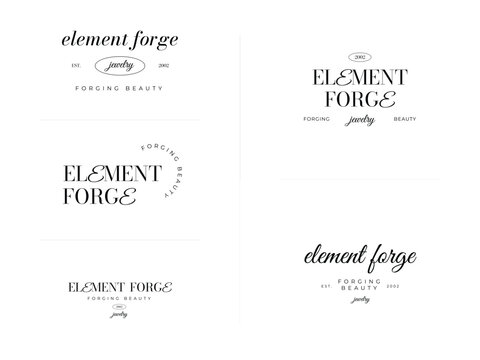 Set of Minimal and Aesthetic typography logo template for company and beauty business