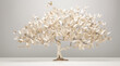 Whimsical Scene: A Paper Tree Adorned with Delicate Butterflies