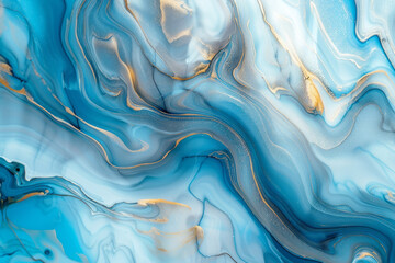  Modern Blue and Gold Marble Illustration