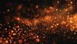 Burning sparks flying. Beautiful flames. Detail of fire sparks isolated on a black background. Fire flames on black background