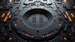 © wellyans - Techno Futuristic Background. Generative AI