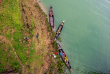 Fototapeta Łazienka - waterway transportation on Kaptai lake which is the largest man made lake in Bangladesh. 