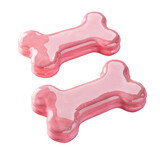 Fototapeta  - Two pink dog bone shaped soaps on a Transparent Background