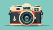 Photographic camera icon image flat cartoon vactor