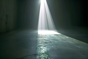 Wall Mural - bright open space with water shine illumination
