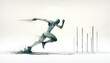 © Faith Stock - Olympics. Athletics. Image of a running man on white background. Digital painting.