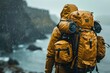 A lineup of modern outdoor gear designed for adventurers braving the rugged Nordic landscape embodies the spirit of exploration and resilience.