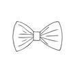 Vector hand drawn doodle sketch outline bow tie isolated on white background