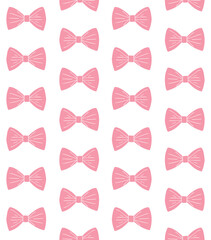 Wall Mural - Vector seamless pattern of hand drawn doodle sketch bow tie isolated on white background