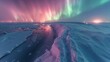 Active splitting, active splitting aurora borealis arc, sky at night
