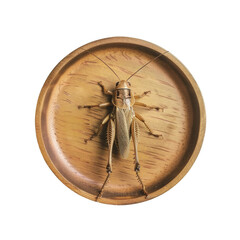Wall Mural - An insect on a wooden plate