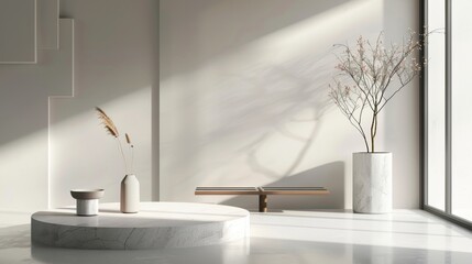 Aufkleber - A clean and minimalistic environment featuring a pod  AI generated illustration