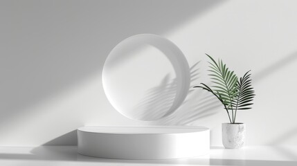 Aufkleber - A clean and simple design featuring a podium against AI generated illustration