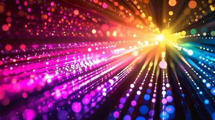 Poster - A dazzling display of colors and lights symbolizing   AI generated illustration