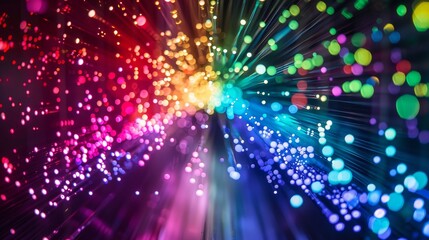 Poster - A dazzling display of colors and lights symbolizing  AI generated illustration
