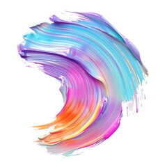 Poster - Colorful swirl of paint on transparent