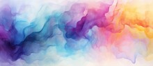 Vibrant And Vivid Cloud Made Of Watercolor Paints In A Beautiful And Artistic Painting