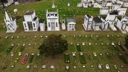 Wall Mural - Cemetery of the town of Calarca with its tombs and , mausoleums