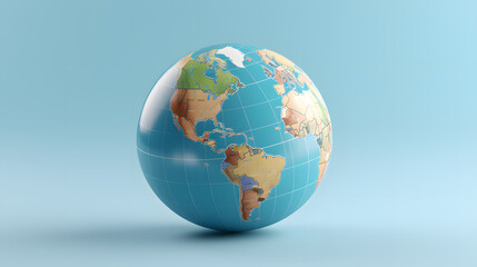 Wall Mural - Globe Icon Travel 3d