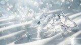 Fototapeta  - Luxurious diamond background with silver sparkling diamonds, exuding a luxurious feel
