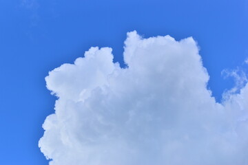 Wall Mural - big cloud in clear blue sky background