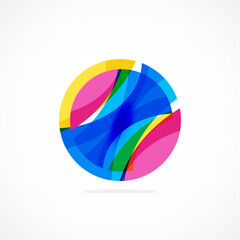 Poster - Abstract circle logo, dynamic aesthetic. Simplicity suggests connectivity, fluidity, and energy, making it a versatile choice for brands seeking a modern, visually engaging identity