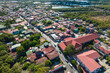 Kawit, Cavite, Philippines - Aerial of the Poblacion area of Kawit and Tirona Highway.