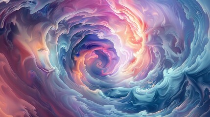 Leinwandbilder - A swirling vortex of colors and shapes, twisting and turning in a three-dimensional space.
