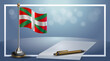 Basque lands National Day, template banner with bokeh background, vector Illustration