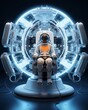 © Mind - A conceptual sketch of an AI-driven robotic assistant, designed to perform maintenance and daily tasks in space stations or on other planets