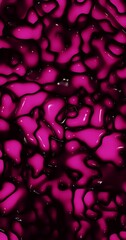 Wall Mural - Abstract wavy pink black pattern vertical animation. Artistic cherry and chocolate ice cream background.