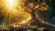© Thipphaphone - The concept of growth and success with a flourishing tree, symbolizing progress, abundance and prosperity