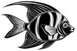 angelfish silhouette vector illustration