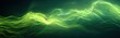 Vibrant Neon Green Wave: Abstract Gradient Texture for Web Design, Wallpaper, and AI Illustration - Panoramic Banner