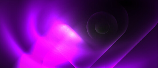 Aufkleber - Glowing light neon shiny background. Vector Illustration For Wallpaper, Banner, Background, Card, Book Illustration, landing page